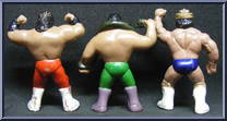 Brutus the Barber Beefcake / Jake the Snake Roberts  / Randy Savage from Action Wrestlers - Basic Series manufactured by Justen Products [Loose]