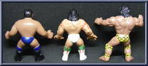 Hacksaw Jim Duggan / Ultimate Warrior  / Jimmy 'Superfly' Snuka from Action Wrestlers - Basic Series manufactured by Justen Products [Loose]