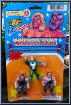 Luke / Butch Bushwhacker / Ted 'Million Dollar Man' DiBiase from Action Wrestlers - Basic Series manufactured by Justen Products [Front]