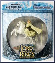Gandalf the White (Cream) on Shadowfax from Armies of Middle Earth - Warriors and Battle Beasts - Wave 6 manufactured by Play Along [Front]