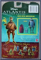 Vinny from Atlantis - Lost Empire - 4" Figures manufactured by Mattel [Back]