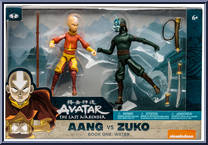 Aang vs Zuko (Book One: Water) from Avatar the Last Airbender - 5" Scale manufactured by McFarlane [Front]