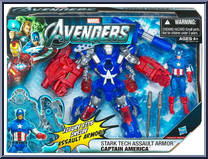 Captain America (Stark Tech Assault Armor) from Avengers - Assault Armor Sets manufactured by Hasbro [Front]
