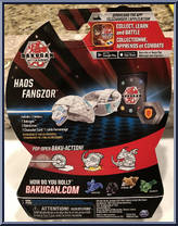 Haos Fangzor from Bakugan - Battle Planet - Core manufactured by Spinmaster [Back]