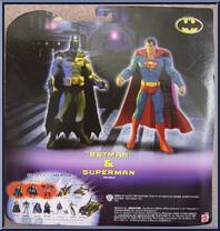 Batman (Black) & Superman from Batman - Comics - 2-Packs manufactured by Mattel [Back]