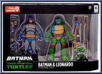 Batman & Leonardo from Batman vs Teenage Mutant Ninja Turtles - GameStop manufactured by DC Collectibles [Front]