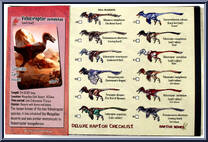 Velociraptor osmolskae (Red) from Beasts of the Mesozoic - Raptor Series manufactured by Creative Beast Studio [Back]