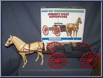 Buckboard & Wheeled Thunderbolt from Best of the West - Johnny West Adventure - Accessories manufactured by Marx [Loose]