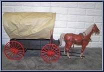 Covered Wagon & Thunderbolt from Best of the West - Johnny West Adventure - Accessories manufactured by Marx [Loose]