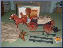 Covered Wagon & Thunderbolt from Best of the West - Johnny West Adventure - Accessories manufactured by Marx [Loose]
