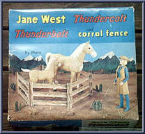 Jane West, Corral, Thunderbolt, Thundercolt from Best of the West - Johnny West - Combos manufactured by Marx [Front]
