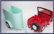 Jeep & Trailer Set from Best of the West - Johnny West - Accessories manufactured by Marx [Loose]