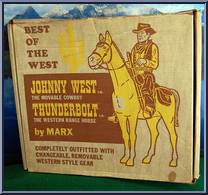 Johnny West & Thunderbolt (Palomino) (Rivets) from Best of the West - Johnny West - Combos manufactured by Marx [Front]