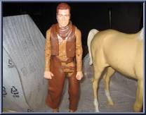 Johnny West & Thunderbolt (Palomino) (Rivets) from Best of the West - Johnny West - Combos manufactured by Marx [Loose]