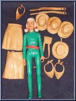 Josie West (Green) from Best of the West - Johnny West Adventure manufactured by Marx [Loose]