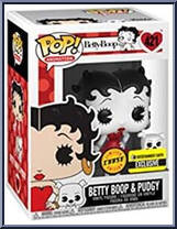 Betty Boop & Pudgy (Black & White) (Red Dress) (Chase) from Betty Boop - Pop! Vinyl Figures manufactured by Funko [Front]