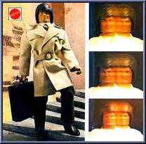 Secret Agent 004 (3 Faces) (Brown Pants) from Big Jim - Spy Figures manufactured by Mattel [Loose]