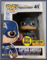 Captain America (Glows in the Dark) from Captain America - Captain America Winter Soldier Pop! manufactured by Funko [Front]