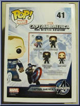 Captain America (Unmasked) from Captain America - Captain America Winter Soldier Pop! manufactured by Funko [Back]