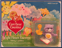Bright Heart Raccoon (Solving a Problem) from Care Bears - Cousins - Mini manufactured by Kenner [Front]
