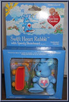 Swift Heart Rabbit (with Speedy Skateboard) from Care Bears - Cousins - Poseable manufactured by Kenner [Front]
