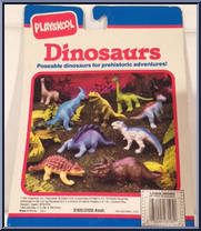Parasaurolophus from Definitely Dinosaurs - Carded - 1991 manufactured by Playskool [Back]