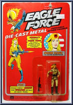 Goldie Hawk (The Blond Bombadier) from Eagle Force - Carded manufactured by Mego [Front]