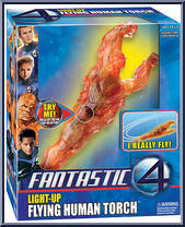 Flying Human Torch from Fantastic Four - Movie - Light-Up manufactured by Toy Biz [Loose]
