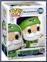 Seahawks Santa (Throwing) from Football - Holiday Pop! manufactured by Funko [Front]