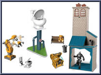 Flush Factory (with Skull Trooper) from Fortnite - Legendary Micro Series manufactured by Jazwares [Loose]