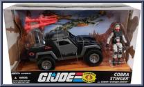 Cobra Stinger (with Cobra Stinger Driver) from G.I. Joe - 25th Anniversary - Vehicle Sets manufactured by Hasbro [Front]