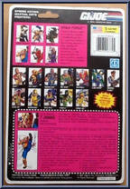 T'Jbang from G.I. Joe - Classic Collection - Series 11 - Ninja Force manufactured by Hasbro [Back]
