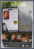 Shana "Scarlett" O'Hara (Desert Ambush) from G.I. Joe - Rise of Cobra - Collection 1 - Wave 2 manufactured by Hasbro [Back]