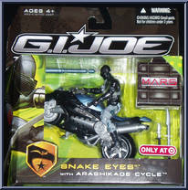 Snake Eyes (with Arashikage Cycle) from G.I. Joe - Rise of Cobra - Exclusives manufactured by Hasbro [Front]