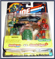 Dusty vs. Shock Viper from G.I. Joe vs. Cobra - Basic Series manufactured by Hasbro [Front]