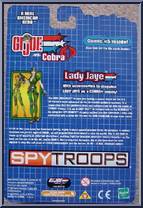 Lady Jaye vs. Iron Grenadier from G.I. Joe vs. Cobra - Spy Troops manufactured by Hasbro [Back]