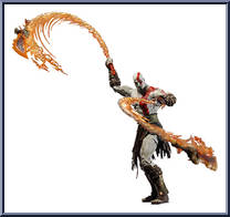Kratos (Flaming Blades of Athena) from God of War - God of War manufactured by Neca [Loose]