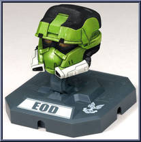 EOD (Sage) / Hayabusa (Violet) / CQB (Yellow) from Halo 3 - Helmets - Series 2 manufactured by McFarlane [Loose]