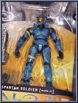 Spartan Soldier Mark VI (Blue) from Halo 3 - Series 1 - Multiplayer manufactured by McFarlane [Front]