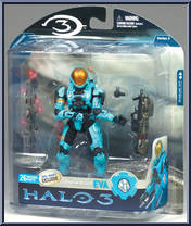 Spartan Soldier EVA (Cyan) from Halo 3 - Series 3 - Multiplayer manufactured by McFarlane [Front]