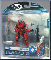 Spartan Soldier Hayabusa (Red) from Halo 3 - Series 3 - Multiplayer manufactured by McFarlane [Front]