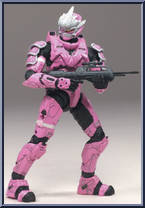 Spartan Soldier Hayabusa (Pink) (D&R) from Halo 3 - Series 4 - Equipment Edition manufactured by McFarlane [Loose]
