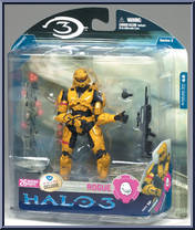 Spartan Soldier Rogue (Gold) from Halo 3 - Series 3 - Multiplayer manufactured by McFarlane [Front]