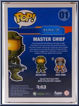 Master Chief (Blue) from Halo - Pop! Vinyl Figures manufactured by Funko [Back]