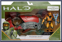Banished Ghost (with Elite Warlord) from Halo Infinite (World of Halo) - Vehicles manufactured by Jazwares [Front]