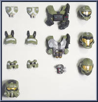 Spartan Gungnir Armor (Sage) from Halo Reach - Series 5 - Armor Packs manufactured by McFarlane [Loose]
