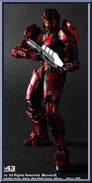 Master Chief (Red) from Halo - Basic Series manufactured by Square Enix [Loose]