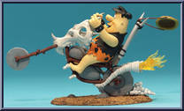 Fred Flintstone on Chopper Action Figure