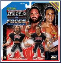 Hercules Hernandez / Paul Roma (Black Gear) from Heels and Faces - 2-Packs manufactured by Zombie Sailor's Toys [Front]