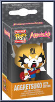 Aggretsuko with Guitar from Hello Kitty - Pop! Keychains manufactured by Funko [Front]